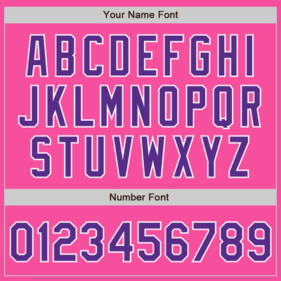 Custom Pink Purple-White Authentic Baseball Jersey