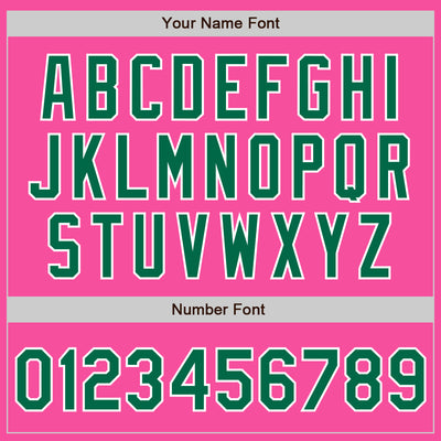 Custom Pink Kelly Green-White Authentic Baseball Jersey
