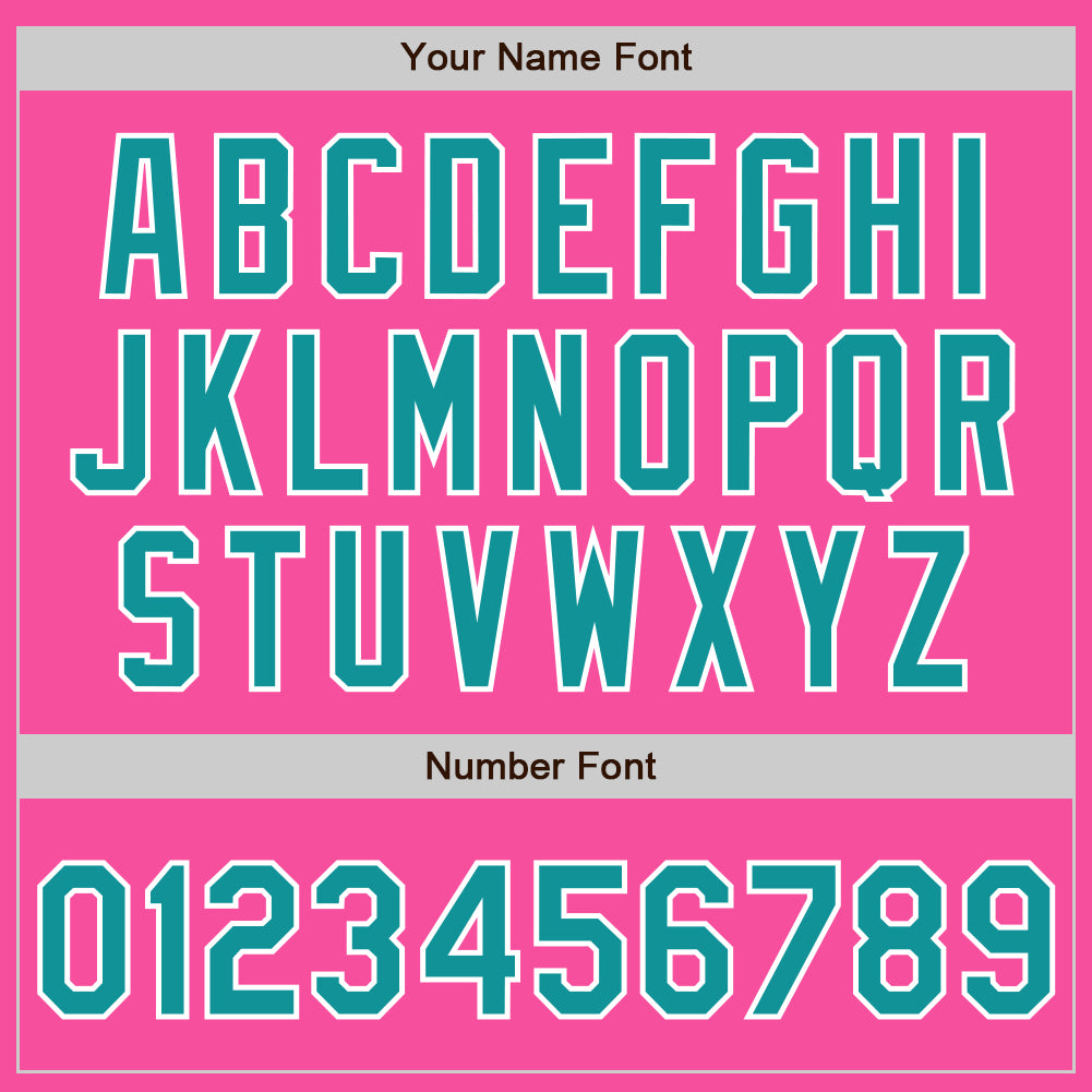 Custom Pink Teal-White Authentic Baseball Jersey