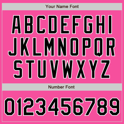 Custom Pink Black-White Authentic Baseball Jersey