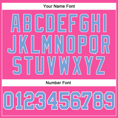 Custom Pink White Pinstripe Light Blue-White Authentic Basketball Jersey