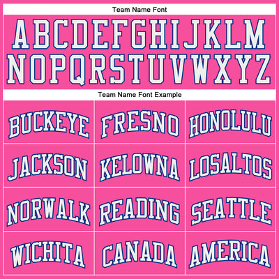 Custom Pink White-Royal Authentic Throwback Basketball Jersey