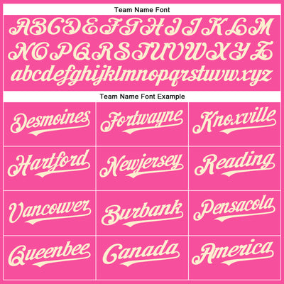 Custom Pink Cream Authentic Baseball Jersey