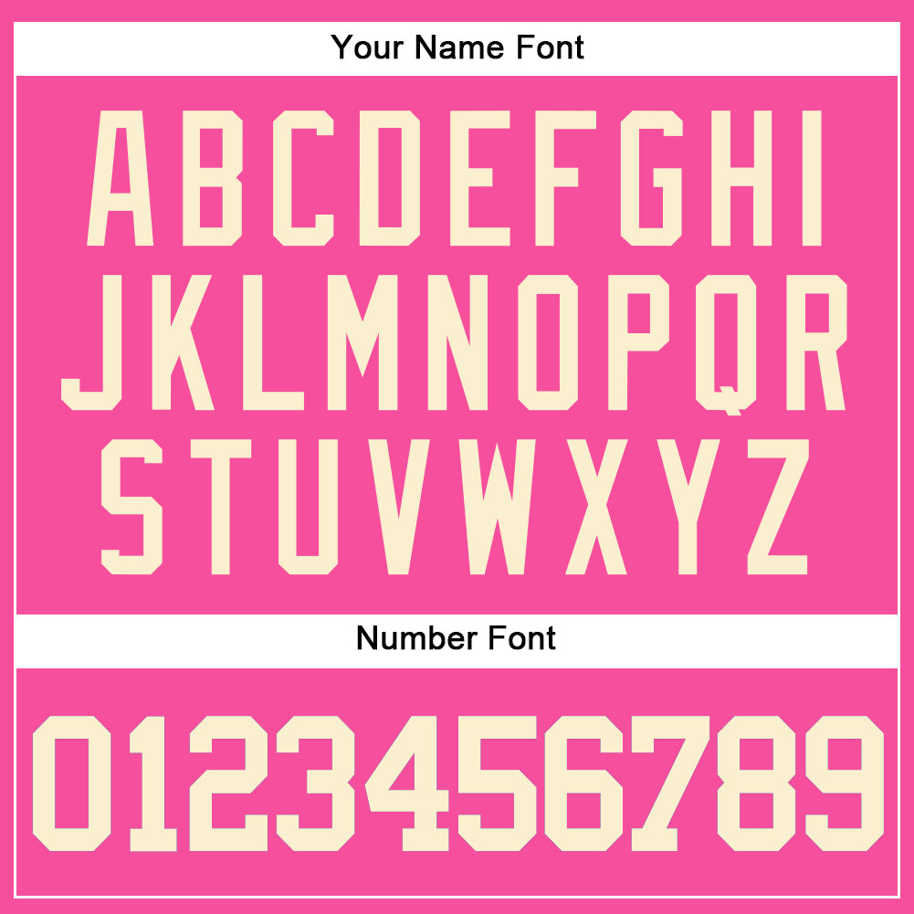 Custom Pink Cream Authentic Baseball Jersey