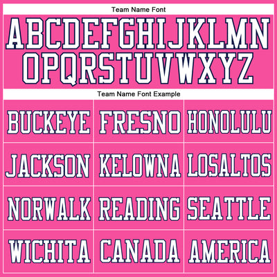 Custom Pink White-Navy Mesh Authentic Football Jersey