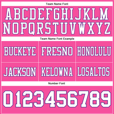 Custom Pink White-Purple Authentic Football Jersey