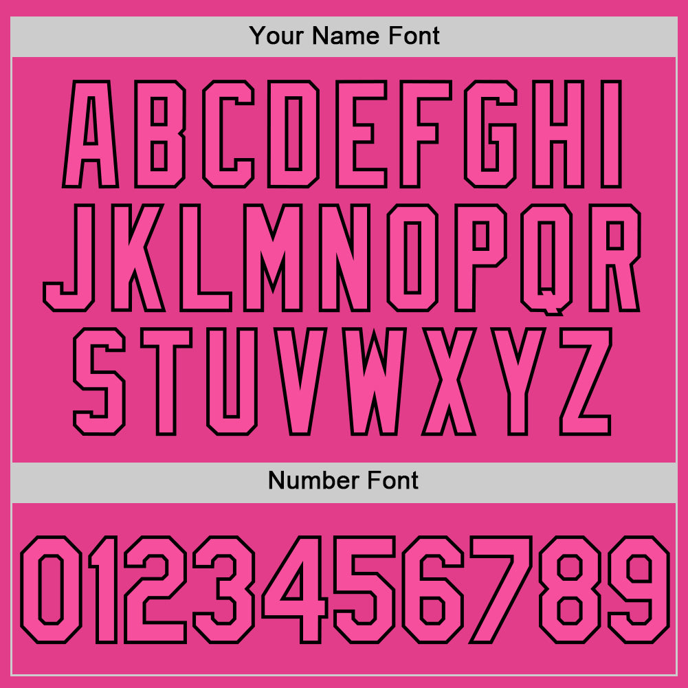 Custom Pink Black-White Authentic Throwback Baseball Jersey