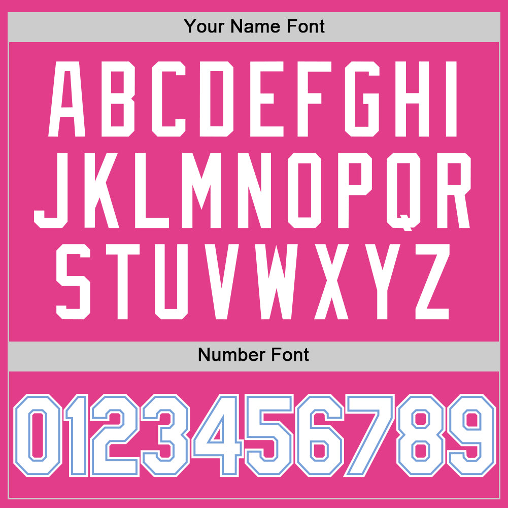 Custom Pink White-Light Blue Authentic Throwback Baseball Jersey