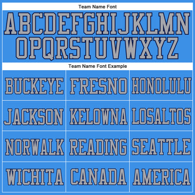 Custom Powder Blue Gray-Navy Mesh Authentic Football Jersey