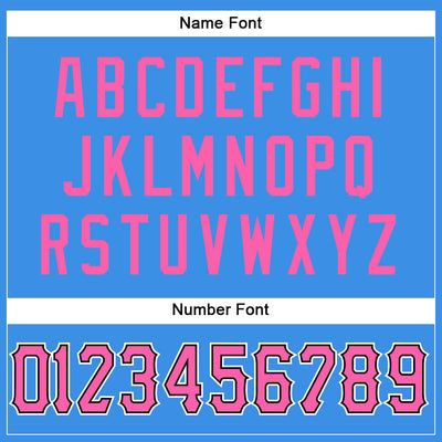 Custom Powder Blue Pink-Black Mesh Authentic Football Jersey