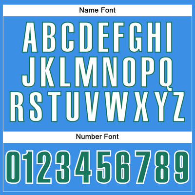 Custom Powder Blue Kelly Green-White Mesh Authentic Football Jersey