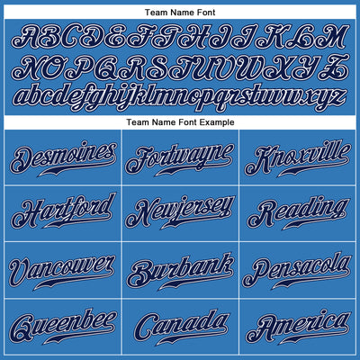 Custom Powder Blue Navy-White Authentic Sleeveless Baseball Jersey