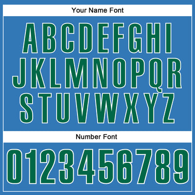 Custom Powder Blue Kelly Green-White Authentic Sleeveless Baseball Jersey