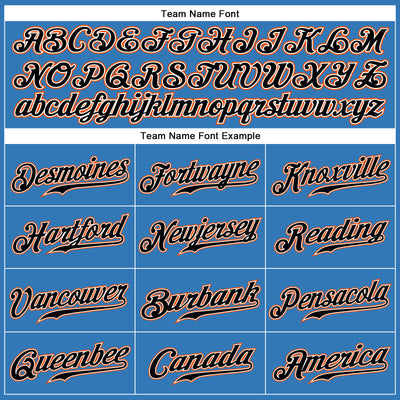 Custom Powder Blue Black-Orange Authentic Sleeveless Baseball Jersey