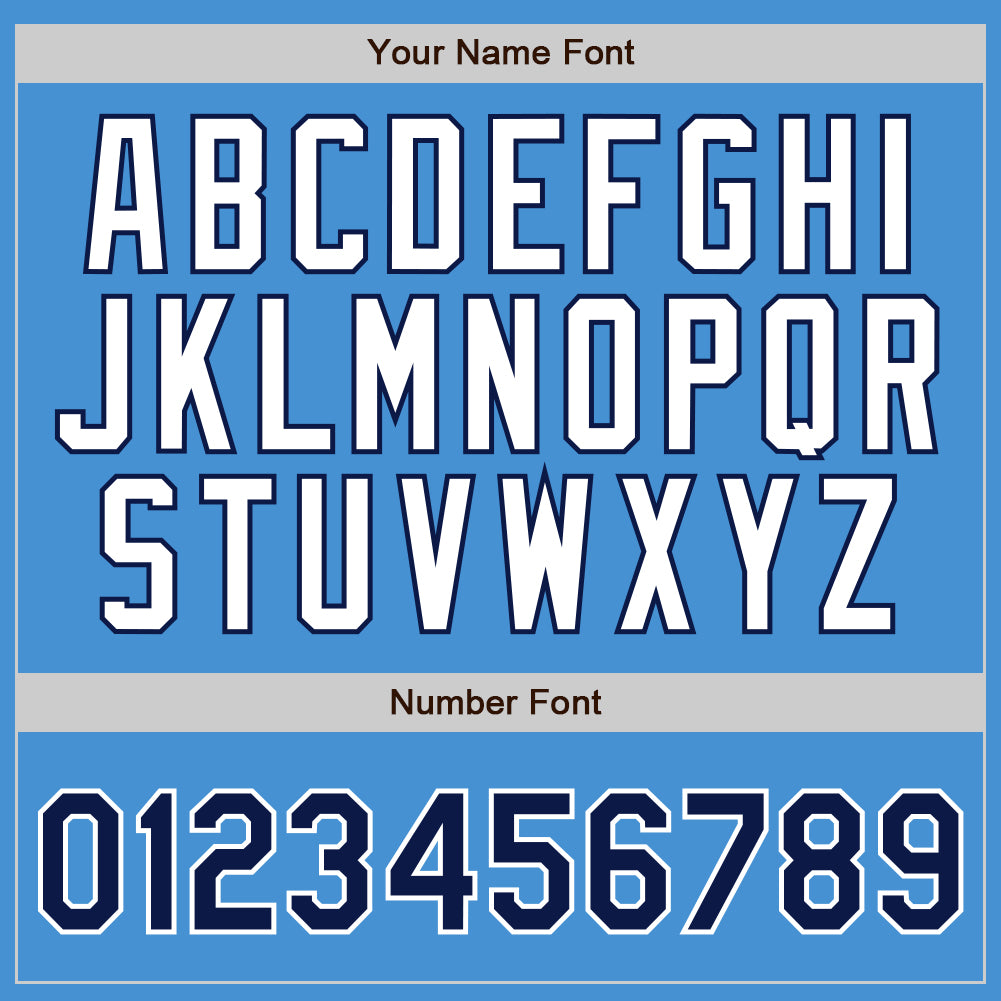 Custom Powder Blue White Pinstripe Navy-White Authentic Baseball Jersey