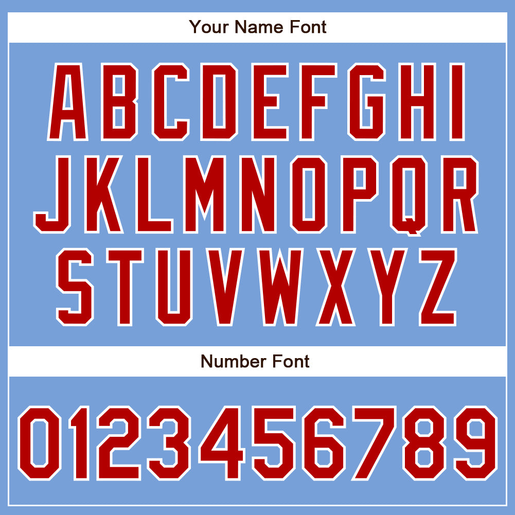 Custom Powder Blue Red-White Authentic Baseball Jersey