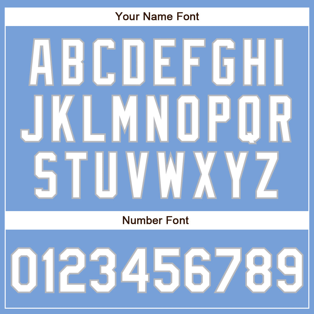 Custom Powder Blue White-Gray Authentic Baseball Jersey