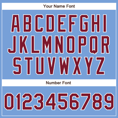 Custom Powder Blue Crimson-White Authentic Baseball Jersey