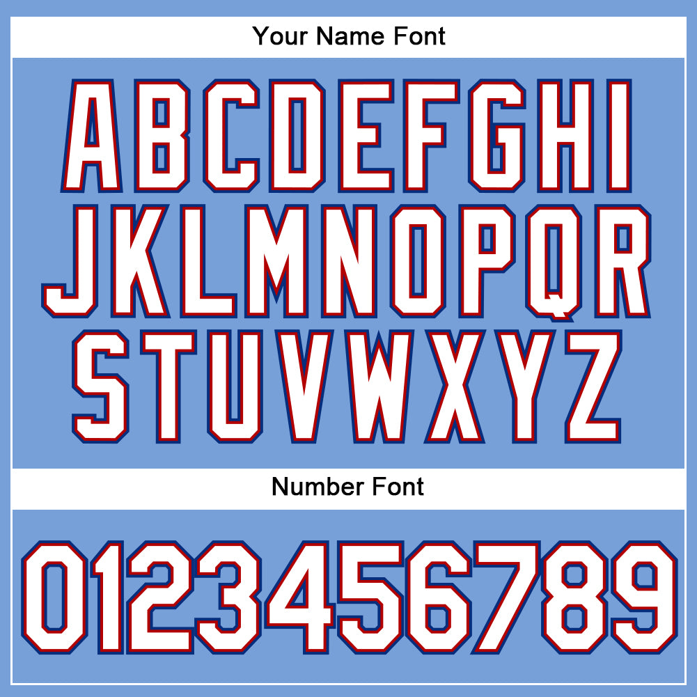 Custom Powder Blue Red Pinstripe White-Royal Authentic Baseball Jersey