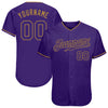 Custom Purple Purple-Old Gold Authentic Baseball Jersey