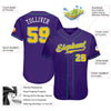 Custom Purple Gold-Kelly Green Authentic Baseball Jersey