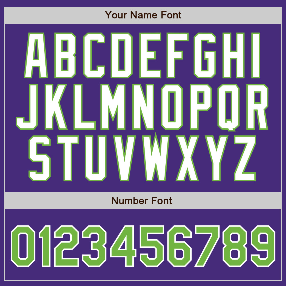 Custom Purple White Pinstripe Neon Green-White Authentic Baseball Jersey