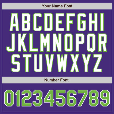 Custom Purple White Pinstripe Neon Green-White Authentic Baseball Jersey