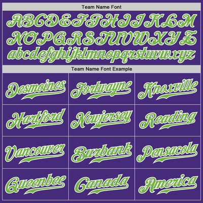Custom Purple White Pinstripe Neon Green-White Authentic Baseball Jersey