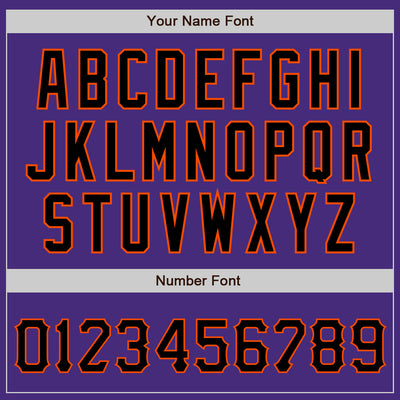 Custom Purple Black-Orange Authentic Baseball Jersey