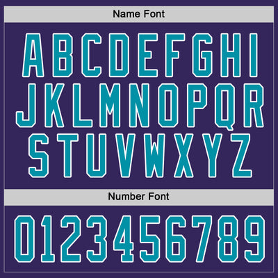 Custom Purple Teal-White Hockey Jersey