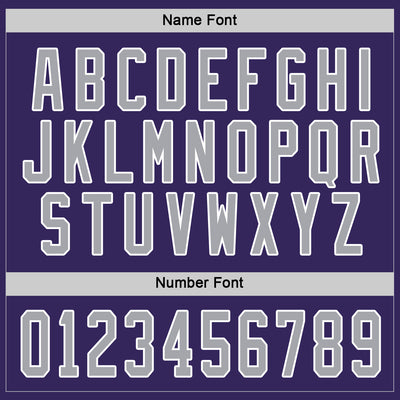 Custom Purple Gray-White Hockey Jersey