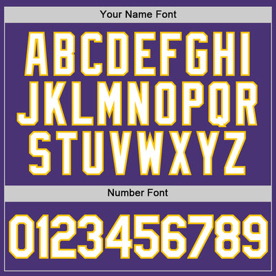 Custom Purple White-Gold Performance T-Shirt