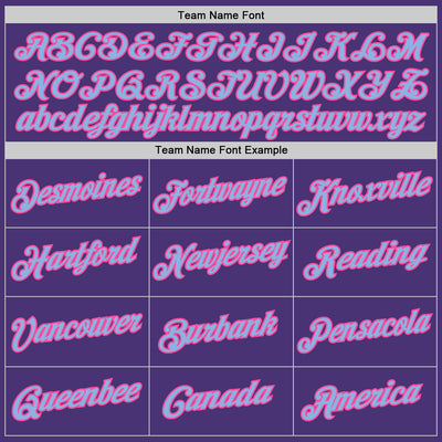 Custom Purple Light Blue-Pink Performance T-Shirt