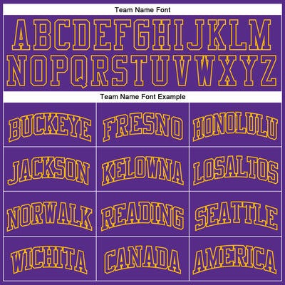 Custom Purple Purple-Gold Authentic Throwback Basketball Jersey