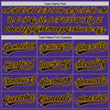 Custom Purple Black Pinstripe Black-Gold Authentic Baseball Jersey