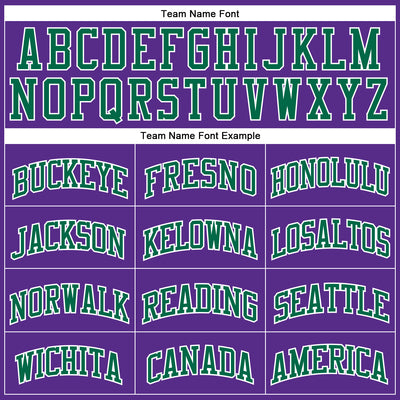 Custom Purple White Pinstripe Kelly Green Authentic Basketball Jersey