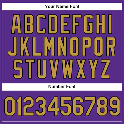 Custom Purple Black Pinstripe Old Gold Authentic Baseball Jersey