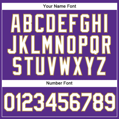 Custom Purple White Pinstripe Old Gold Authentic Baseball Jersey