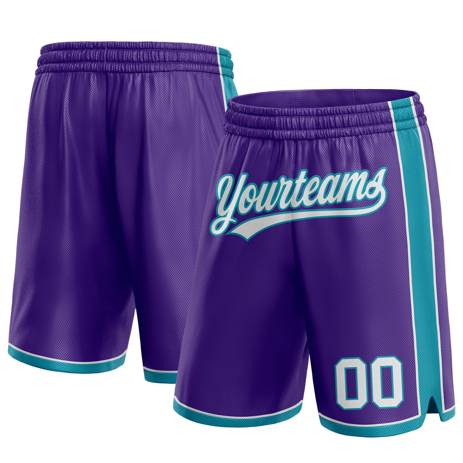 FANSIDEA Custom Purple Black Pinstripe Black-Gold Authentic Basketball Shorts Men's Size:XL