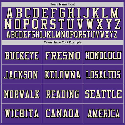 Custom Purple Cream-Black Mesh Authentic Football Jersey