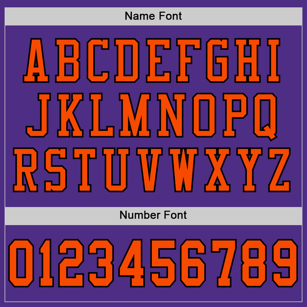 Custom Purple Orange-Black Mesh Authentic Football Jersey