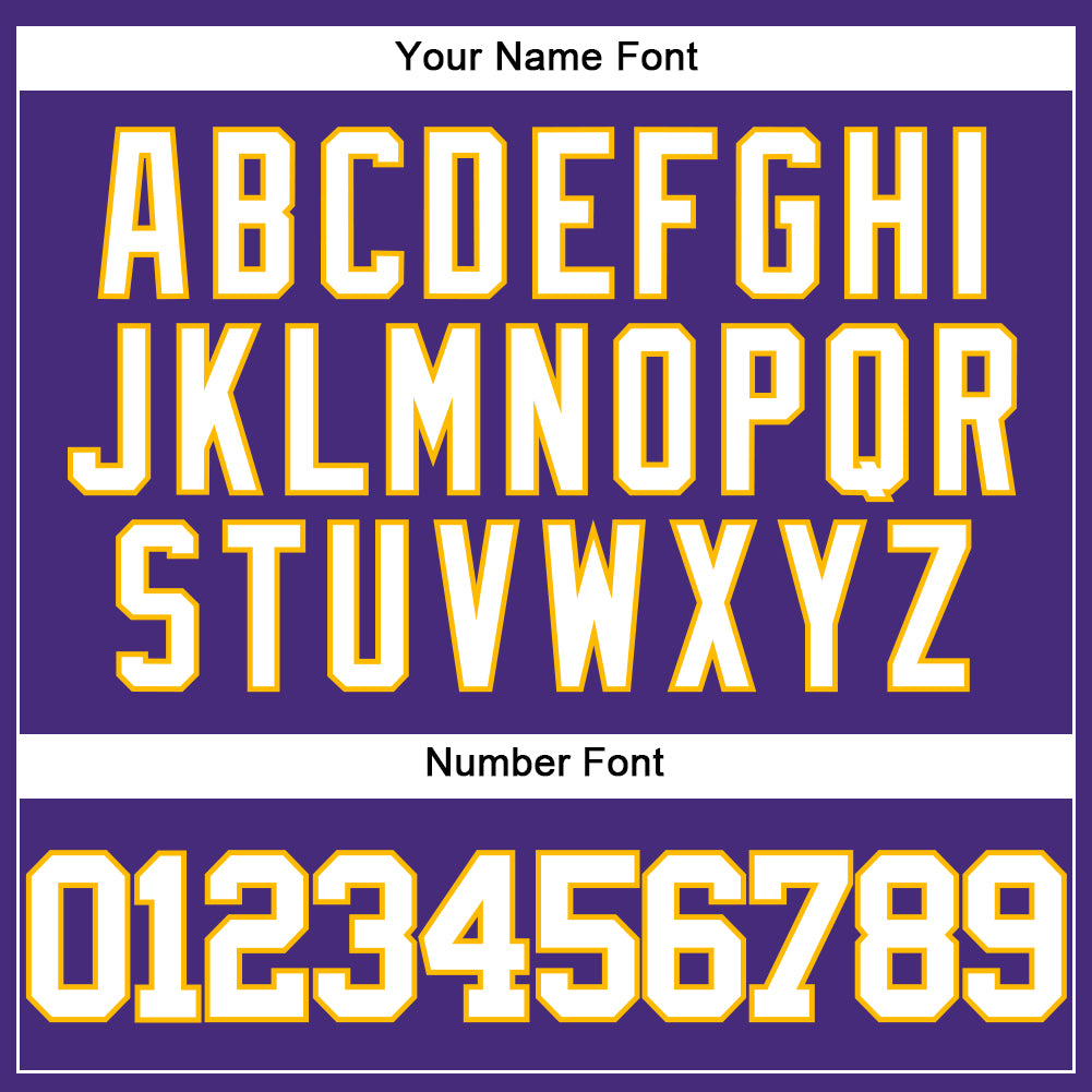 Custom Purple White-Gold Authentic Baseball Jersey