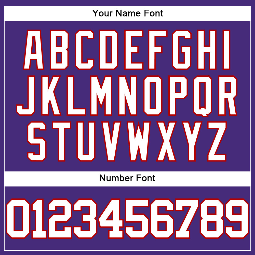 Custom Purple White-Red Authentic Baseball Jersey