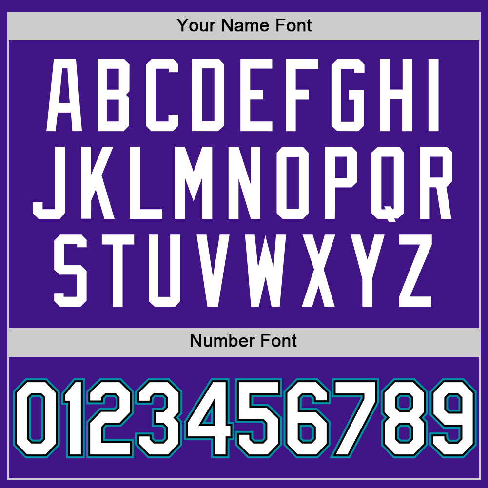 Custom Purple Black-Teal Authentic Throwback Baseball Jersey