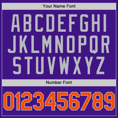 Custom Purple Orange-Gray Authentic Throwback Baseball Jersey