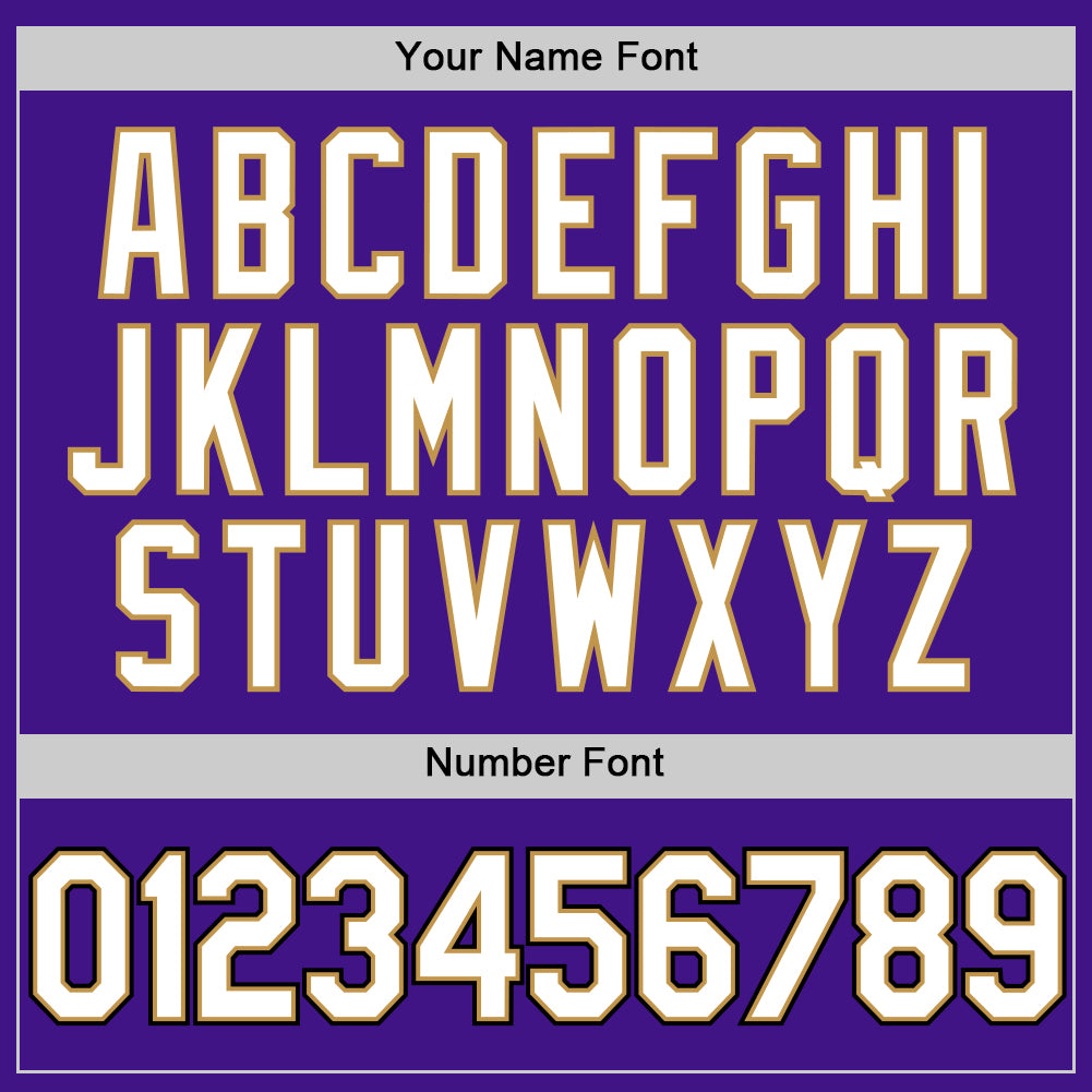 Custom Purple Old Gold-Black Authentic Throwback Baseball Jersey