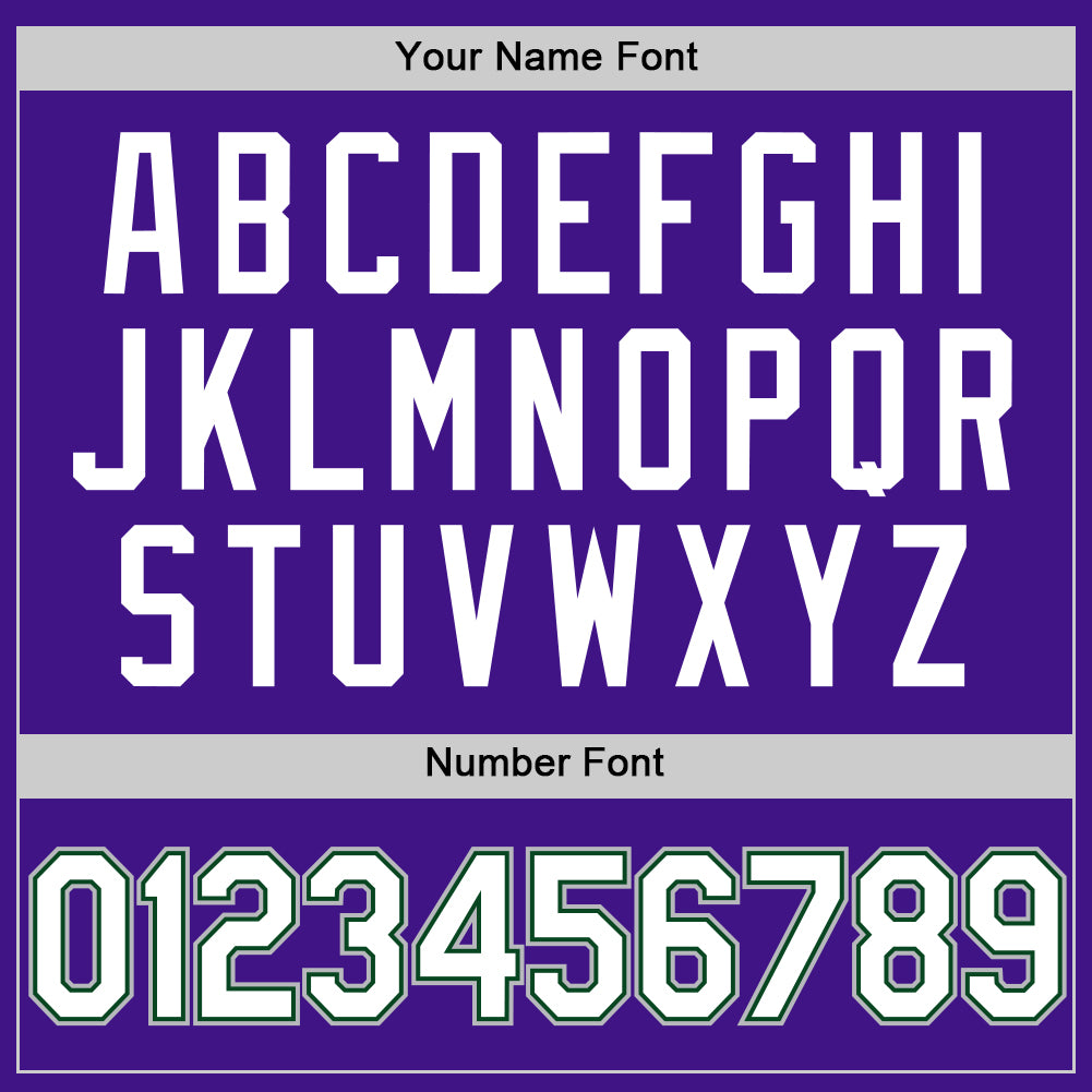 Custom Purple Green-Gray Authentic Throwback Baseball Jersey