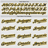 Custom White Navy Pinstripe Navy-Gold Authentic Raglan Sleeves Baseball Jersey