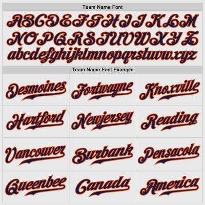 Custom White Navy Pinstripe Navy-Orange Authentic Raglan Sleeves Baseball Jersey