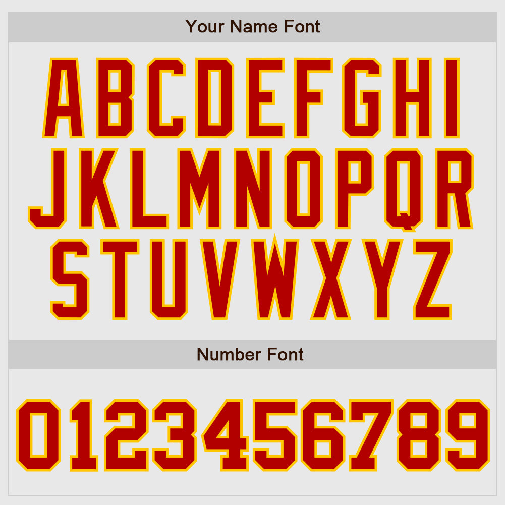 Custom White Red Pinstripe Red-Gold Authentic Raglan Sleeves Baseball Jersey